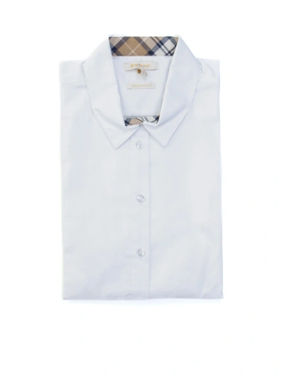 Barbour Derwent Shirt White In White/primrose Hessian