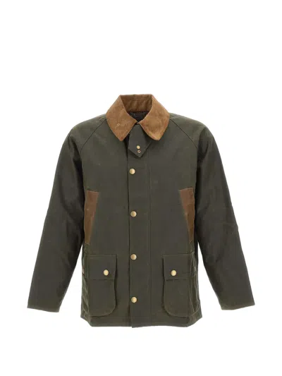 Barbour Desertdale Corduroy-collar Jacket In Green