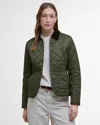 Barbour Deveron Polarquilt Womens Jacket In Green