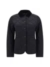 Barbour Deveron Quilt Jacket In Black