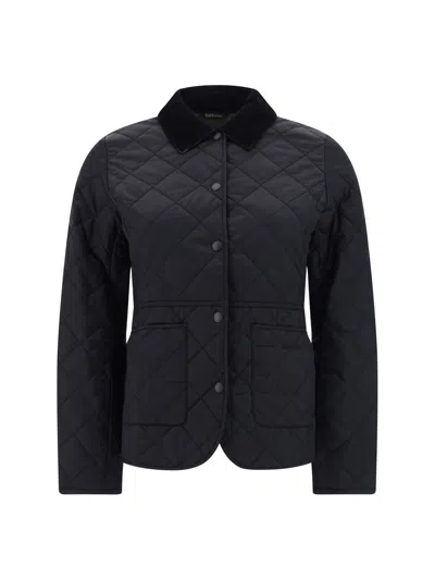 Barbour Deveron Quilt Jacket In Black