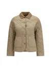 Barbour Beige Polyester Coat In Brown