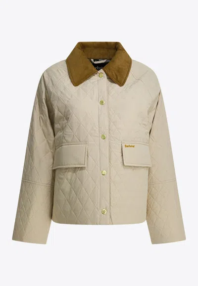 Barbour Deveron Quilt Jacket In Neutral