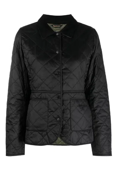 Barbour Deveron Quilted Jacket In Black