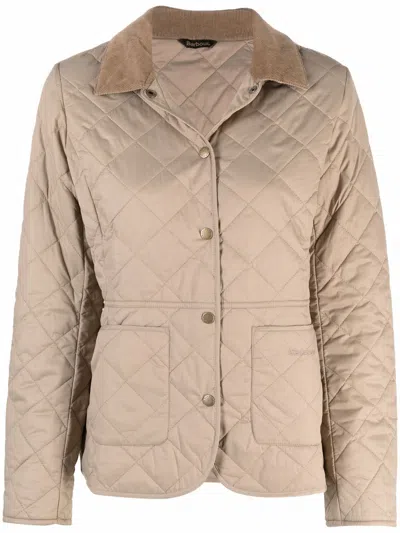 Barbour Deveron Quilted Jacket In Beige