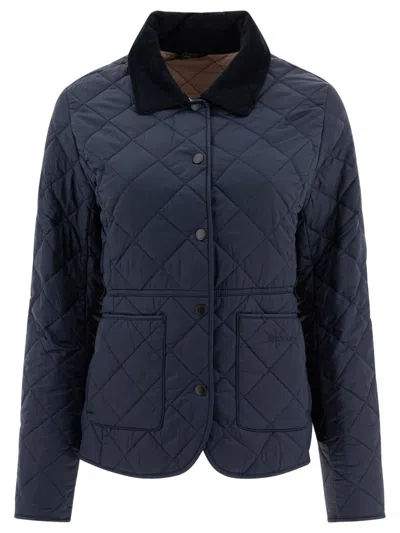 Barbour "deveron" Quilted Jacket In Blue