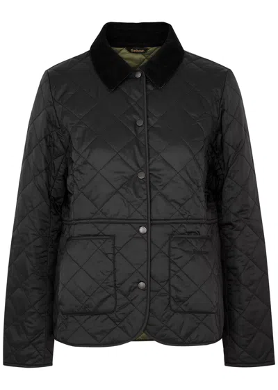 Barbour Deveron Quilted Shell Jacket In Black