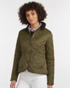 Barbour Quilted Long-sleeved Casual Jacket In Green