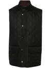 Barbour Modern Quilted Vest Pockets In Black