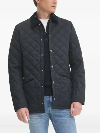 Barbour Diamond-quilted Padded Jacket In Blue