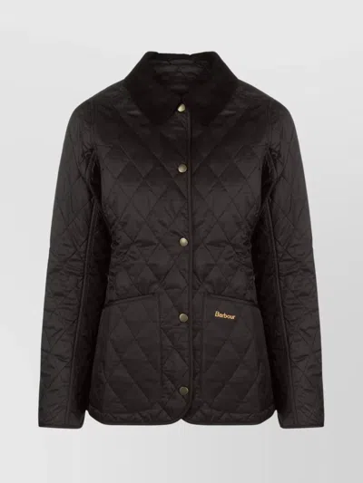 BARBOUR DIAMOND QUILTING CORDUROY COLLAR JACKET
