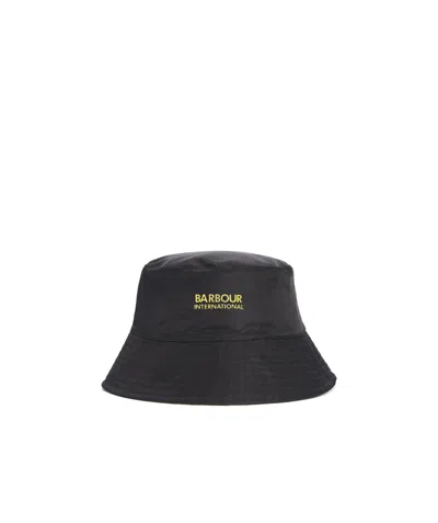 Barbour Double-sided Fisherman's Hat With Logo In Black