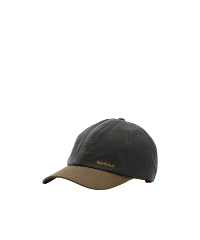 Barbour Double-color Cotton Baseball Cap In Multi