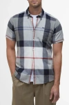Barbour Doughill Regular Fit Short Sleeve Shirt In Bleached Pine Tartan