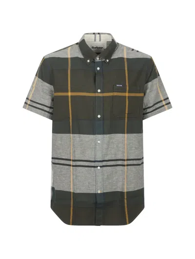Barbour Douglas Tailored Short-sleeved Shirt In Green