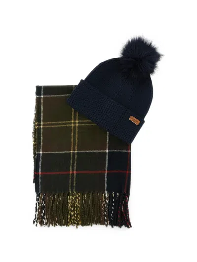 Barbour 'dover & Haile' Set: Cap + Scarf In Multi