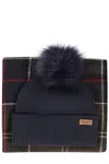 Barbour Dover Beanie Scarf In Black