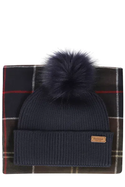 Barbour Dover Beanie Scarf In Black