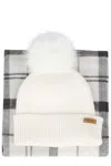 Barbour Dover Beanie Scarf In White