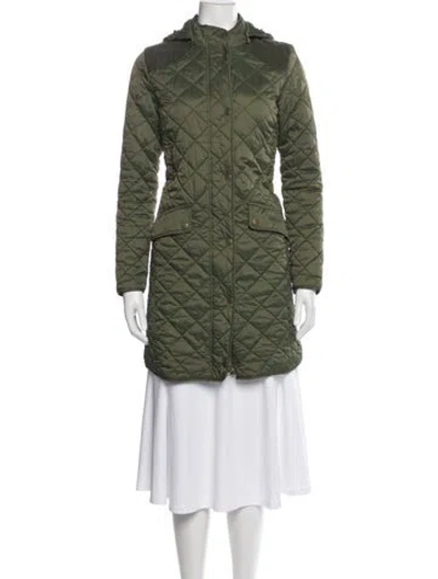 Pre-owned Barbour Down Coat In Green