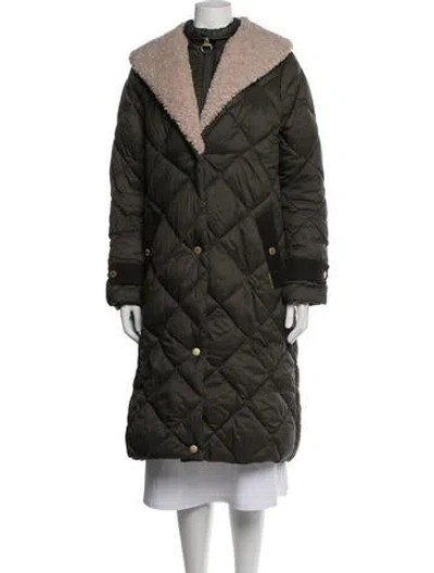 Pre-owned Barbour Down Coat In Green