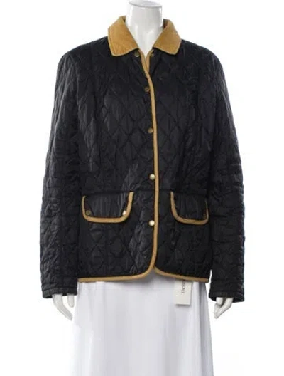 Pre-owned Barbour Down Jacket In Black