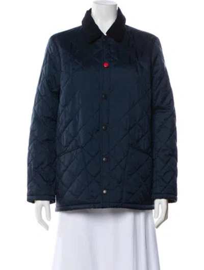 Pre-owned Barbour Down Jacket In Blue
