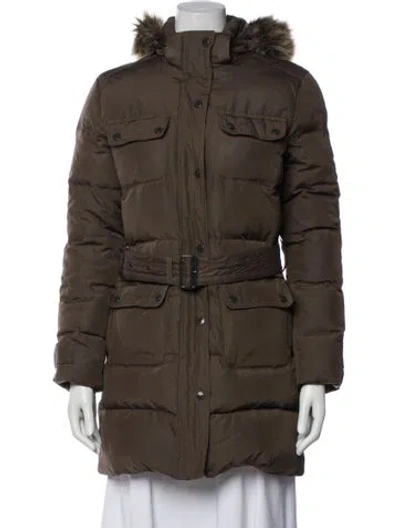 Pre-owned Barbour Down Jacket In Brown