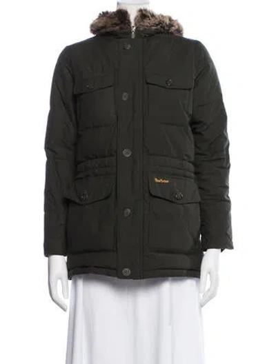 Pre-owned Barbour Down Jacket In Green