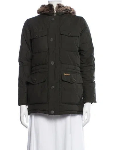Pre-owned Barbour Down Jacket In Green
