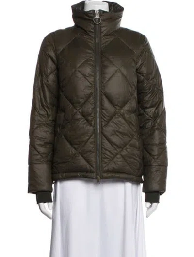 Pre-owned Barbour Down Jacket In Green