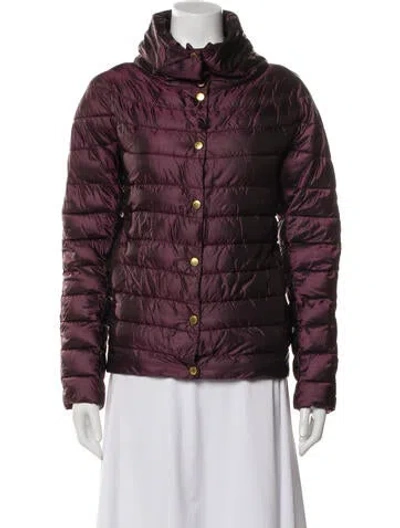 Pre-owned Barbour Down Jacket In Purple