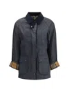 Barbour Breadnell Waxed Jacket In Blue
