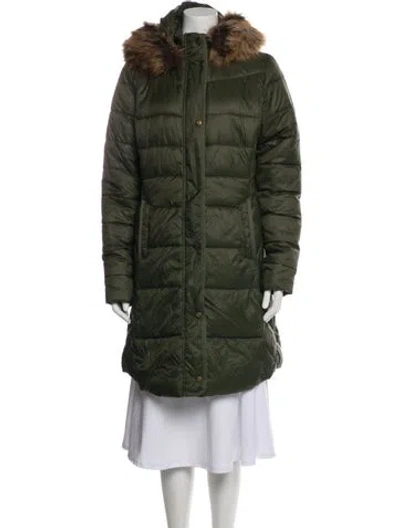 Pre-owned Barbour Down Parka In Green