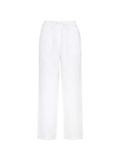 Barbour Drawstring Palazzo Pants In White