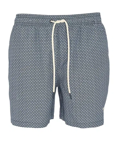 Barbour Drawstring Swim Trunks In Blue