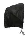 Barbour Sylkoi Waxed Canvas Drawstring Hood In Black