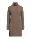 Barbour Dress Tartan Woman Mini Dress Taupe Size 12 Wool In Gray