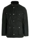 Barbour Tourer Duke Waxed Jacket In Black