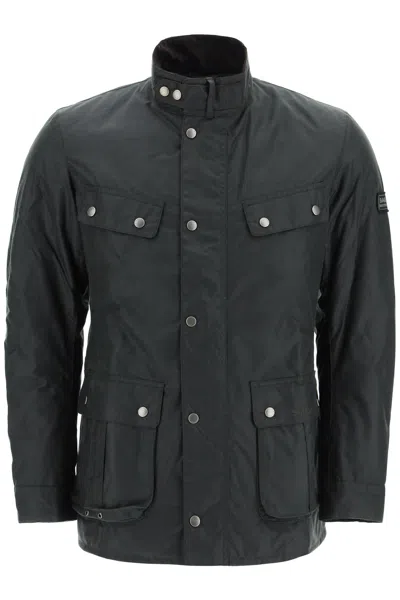 Barbour Duke Jacket In Waxed Cotton In Green