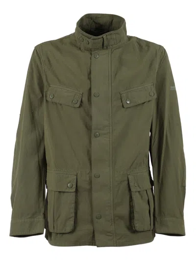 Barbour Garment Dyed Duke Casual Jkt In Green