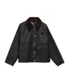 Barbour Dundee Tartan Spey Waxed Jacket In Black