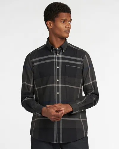 Barbour Dunoon Tailored Mens Shirt In Black
