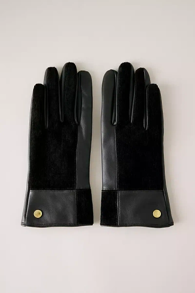 Barbour Dunswell Patchwork Leather Gloves In Brown