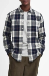 Barbour Edgar Tailored Long Sleeve Button Down Shirt In Navy