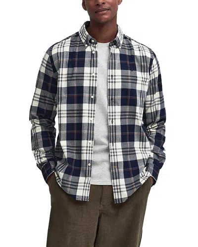 Barbour Edgar Tailored Long Sleeve Button Down Shirt In Navy