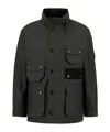 Barbour Editor Waxed Jacket In Black