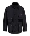 Barbour Editor Waxed Jacket In Black