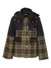 Barbour Elaine Tartan-check Zip-front Jacket In Multi