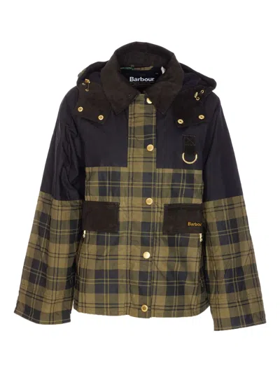 BARBOUR ELAINE TARTAN-CHECK ZIP-FRONT JACKET
